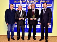 Cena Miloše Jona - Fotbalový starosta roku 2017 - Jan Malý (Jičín), Květoslav Kvasnička (Kunčice)  180112 Galavečer krajského fotbalu 107