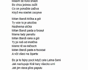 Text písně - Kryštof - Milan Baroš